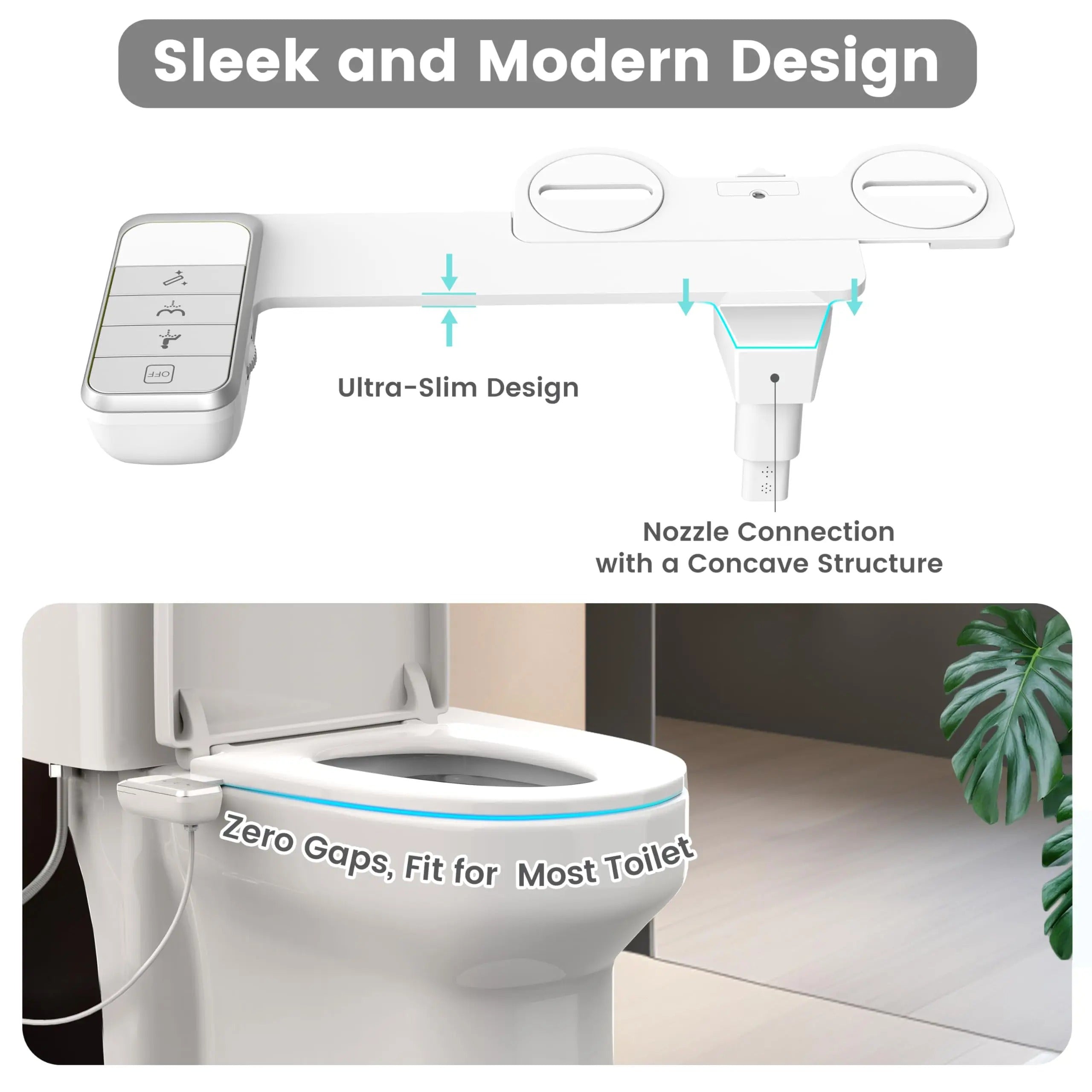 Ultra Slim Toilet Bidet